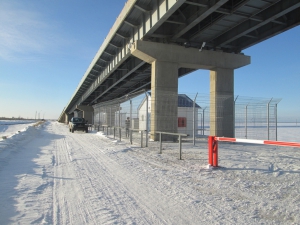 Мост через шлюзы в Нижегородской области